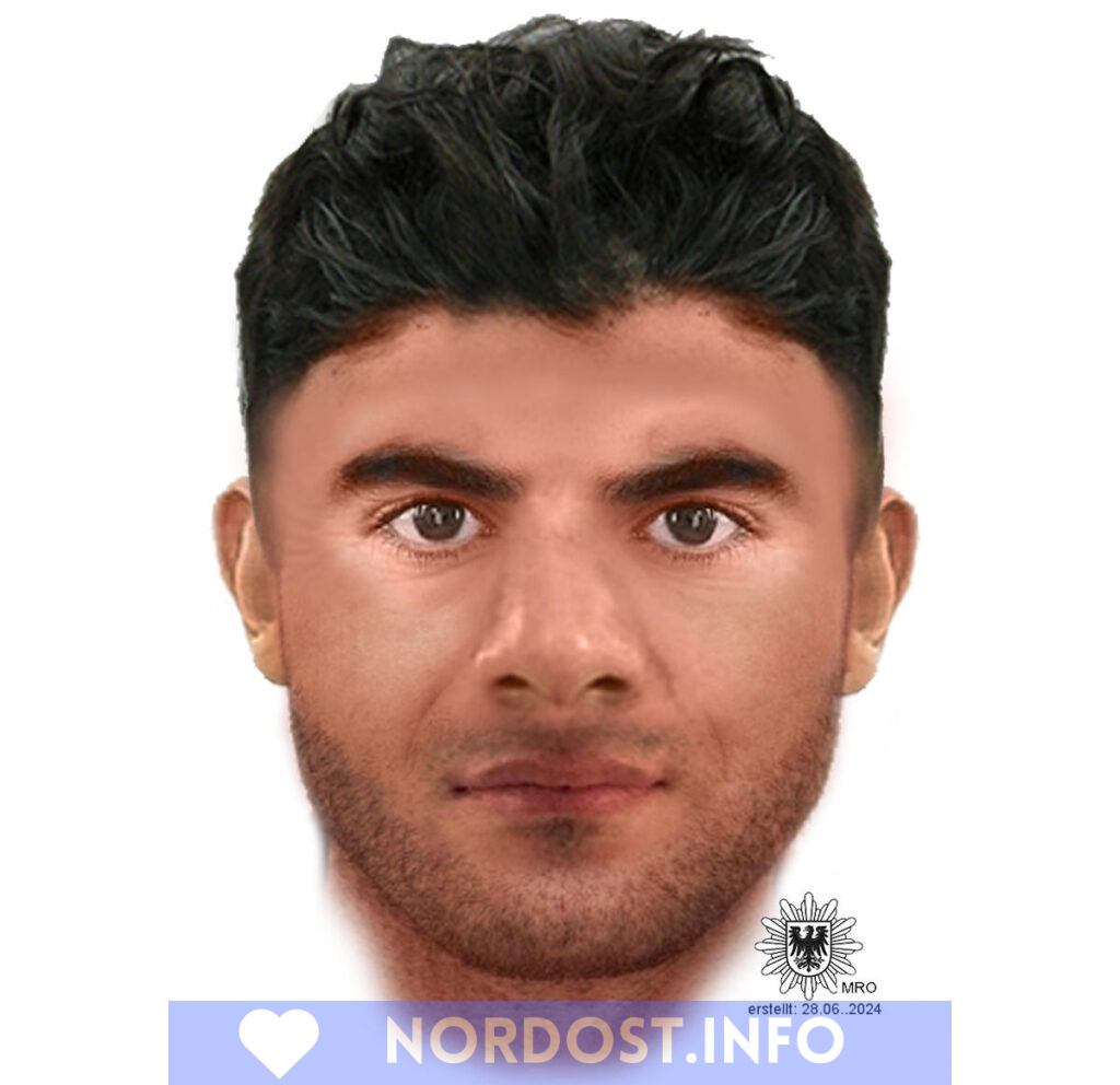 Phantombild der Polizei, Dieb in Oranienburg gesucht