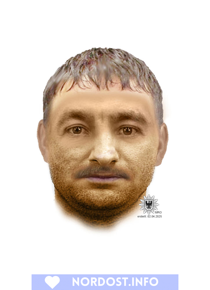 Fahndungsbild der Polizeidirektion NORD Brandenburg, vermeintlicher Täter Einbruch Wittenberge